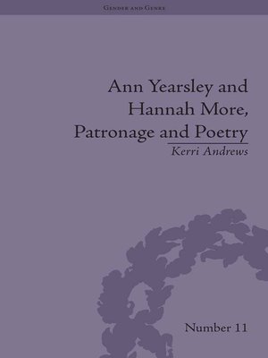 cover image of Ann Yearsley and Hannah More, Patronage and Poetry